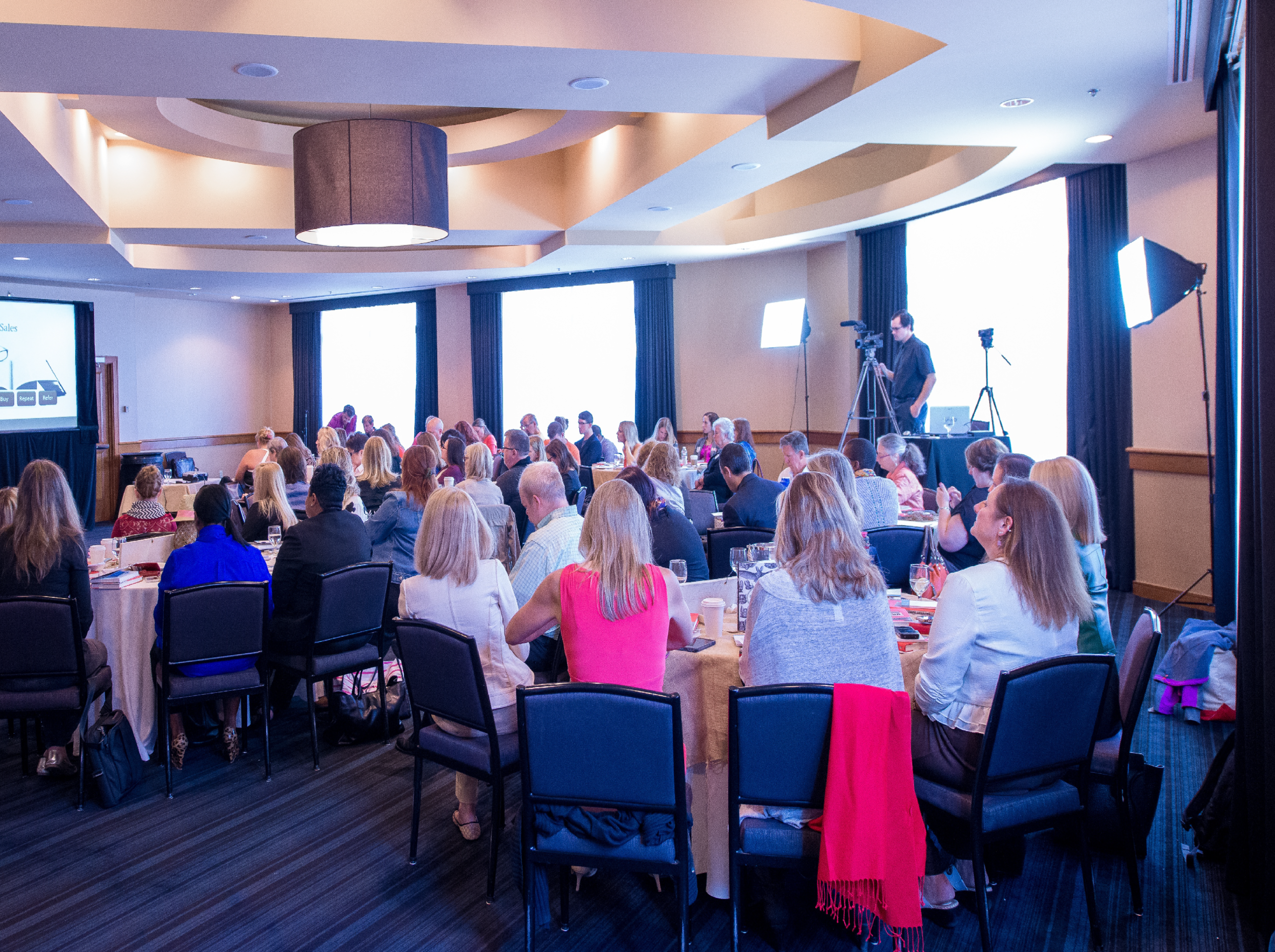 Chamber event attendees at a meeting
